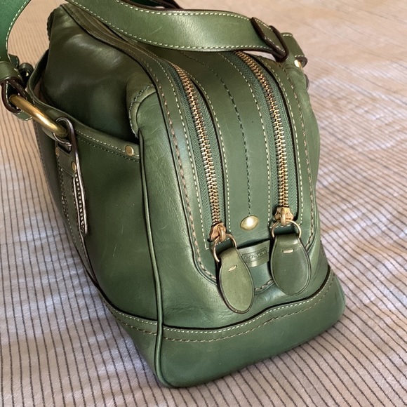 Coach Green Leather Satchel - Picture 4 of 9